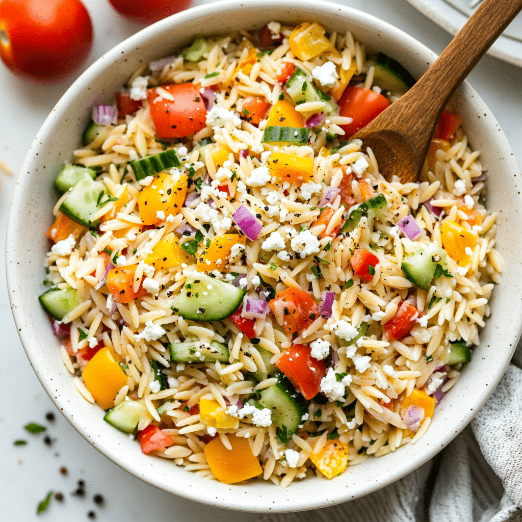 Rainbow Orzo Salad