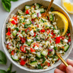 Easy Lemon Orzo Salad With Feta