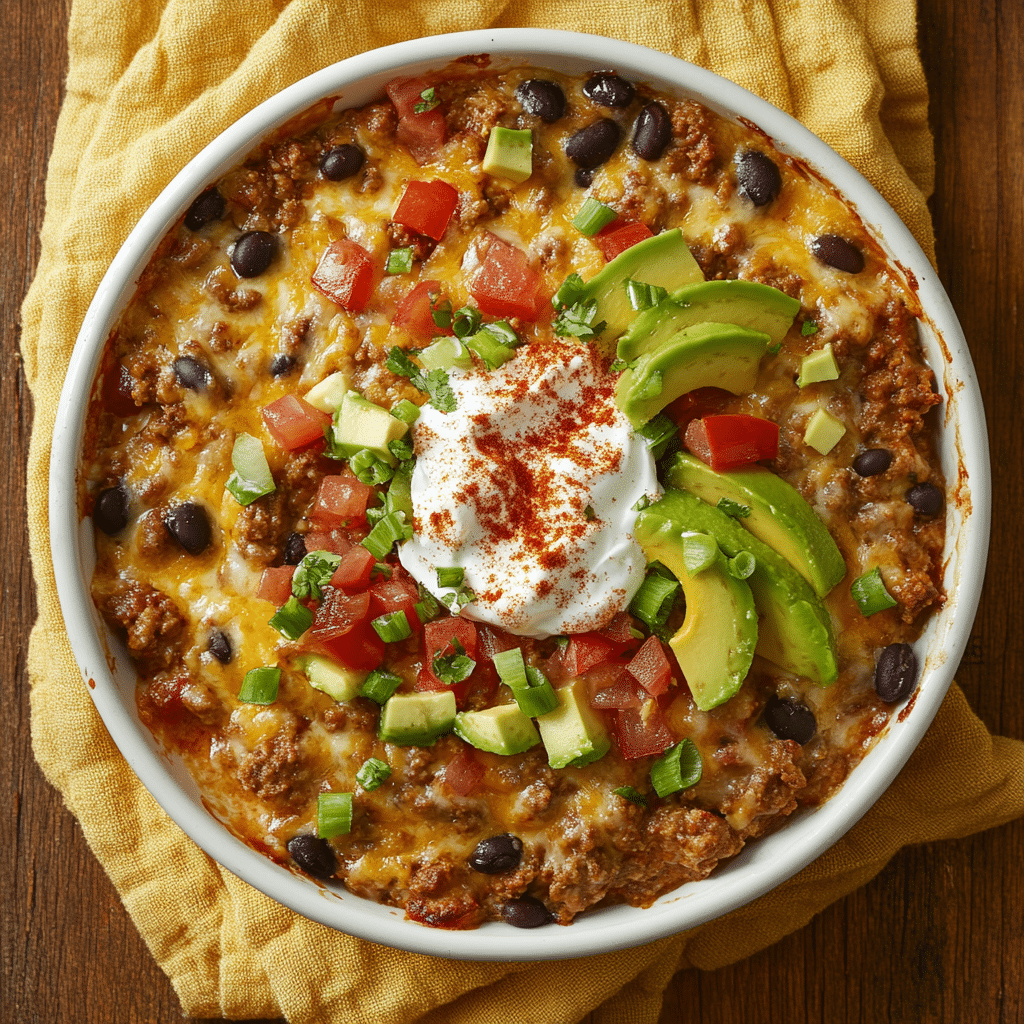 Ground Turkey Taco Casserole