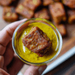 Seitan Strips with Mustard Dip