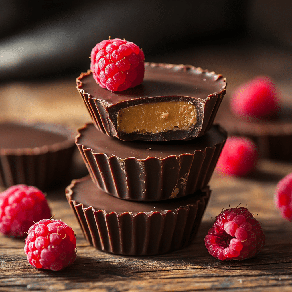 Chocolate Raspberry Peanut Butter Cups