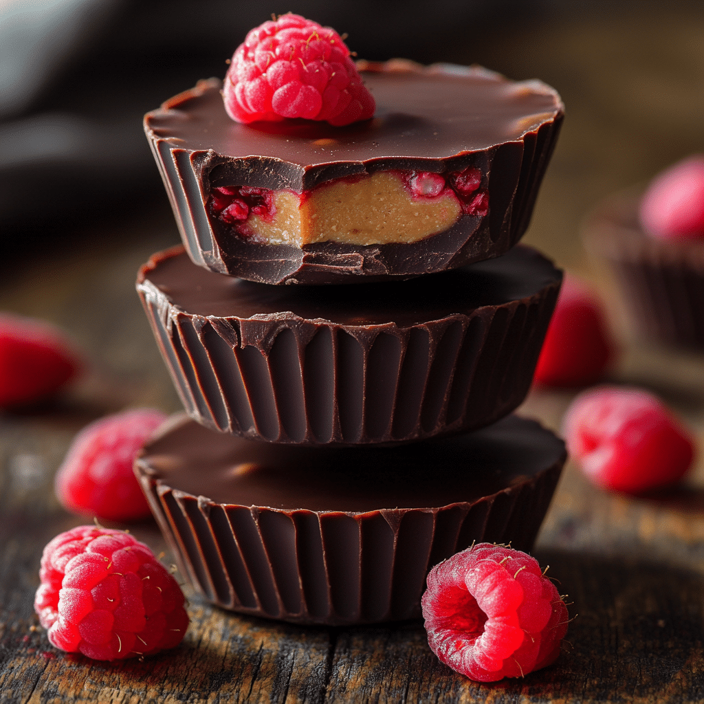 Chocolate Raspberry Peanut Butter Cups