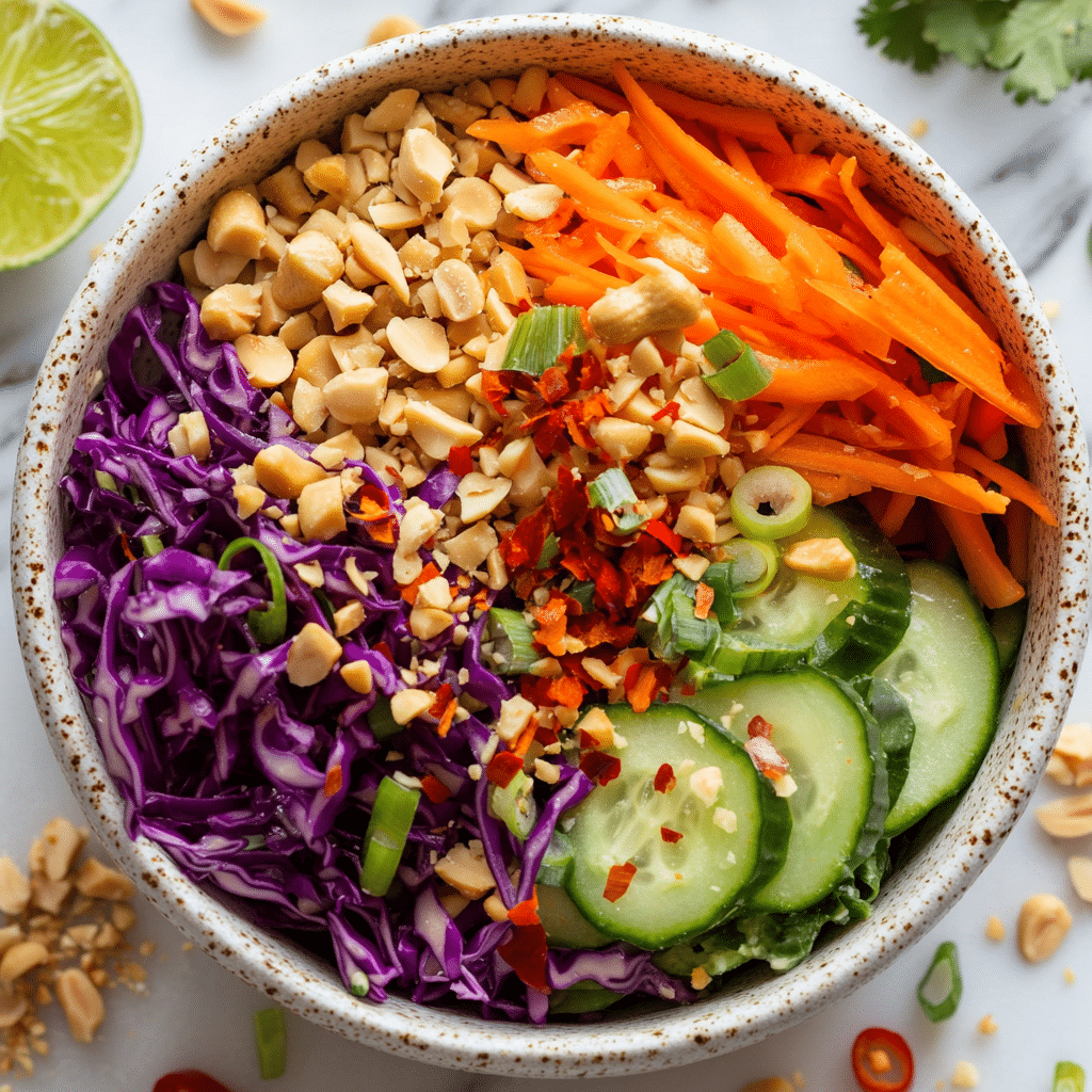Thai Crunch Salad + Citrus Peanut Dressing