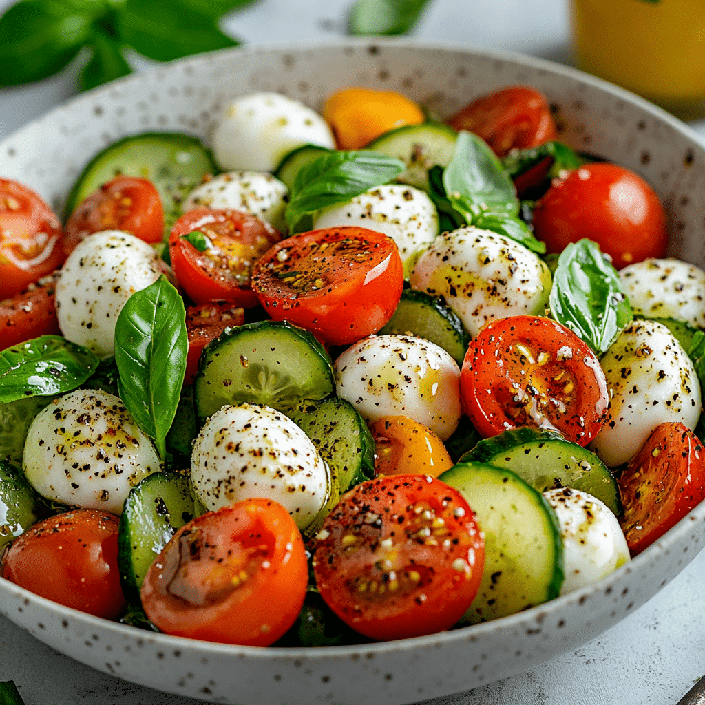 Cucumber Caprese Salad