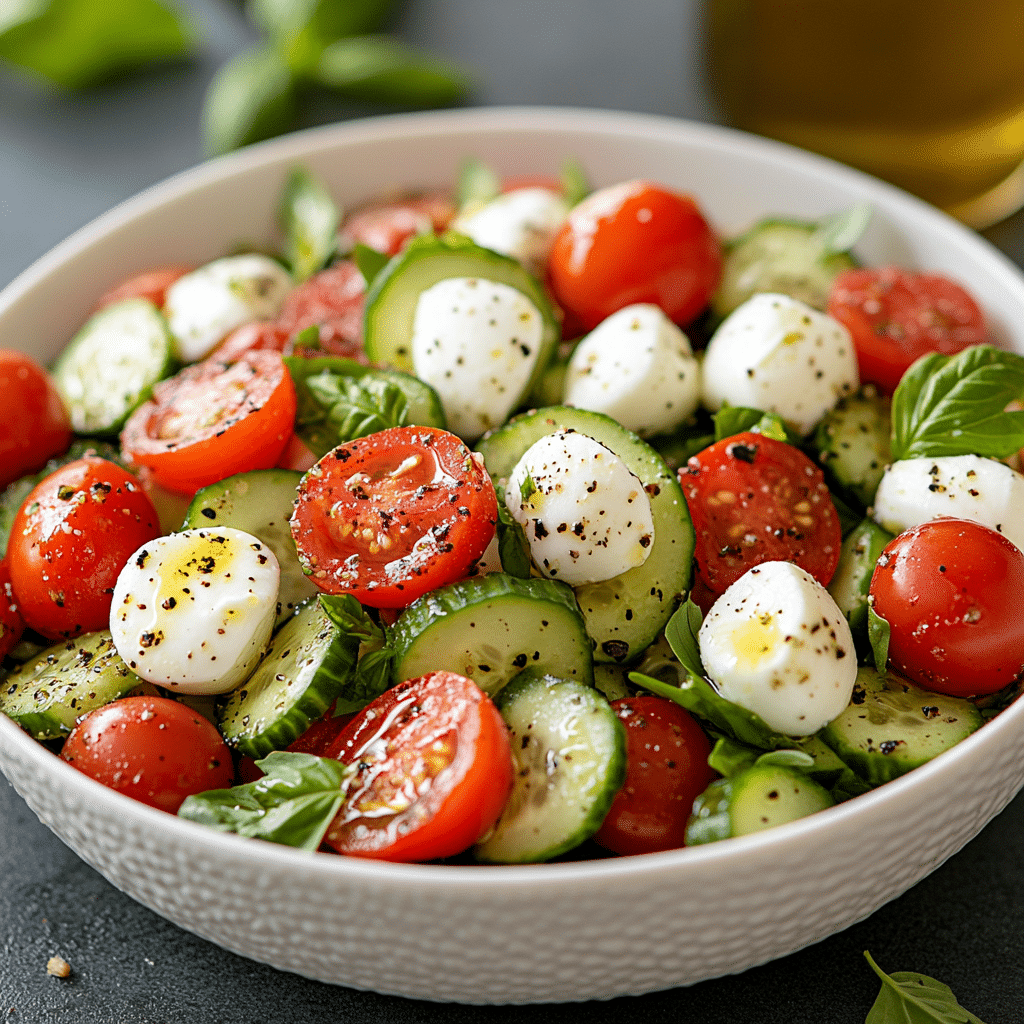 Cucumber Caprese Salad