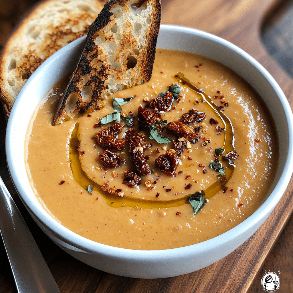 Spicy Roasted Red Pepper Soup