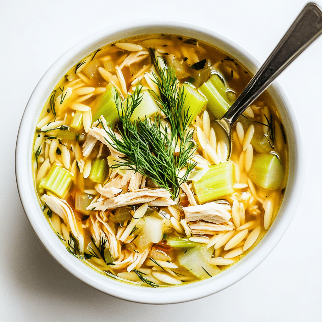 Lemony Chicken and Orzo Soup