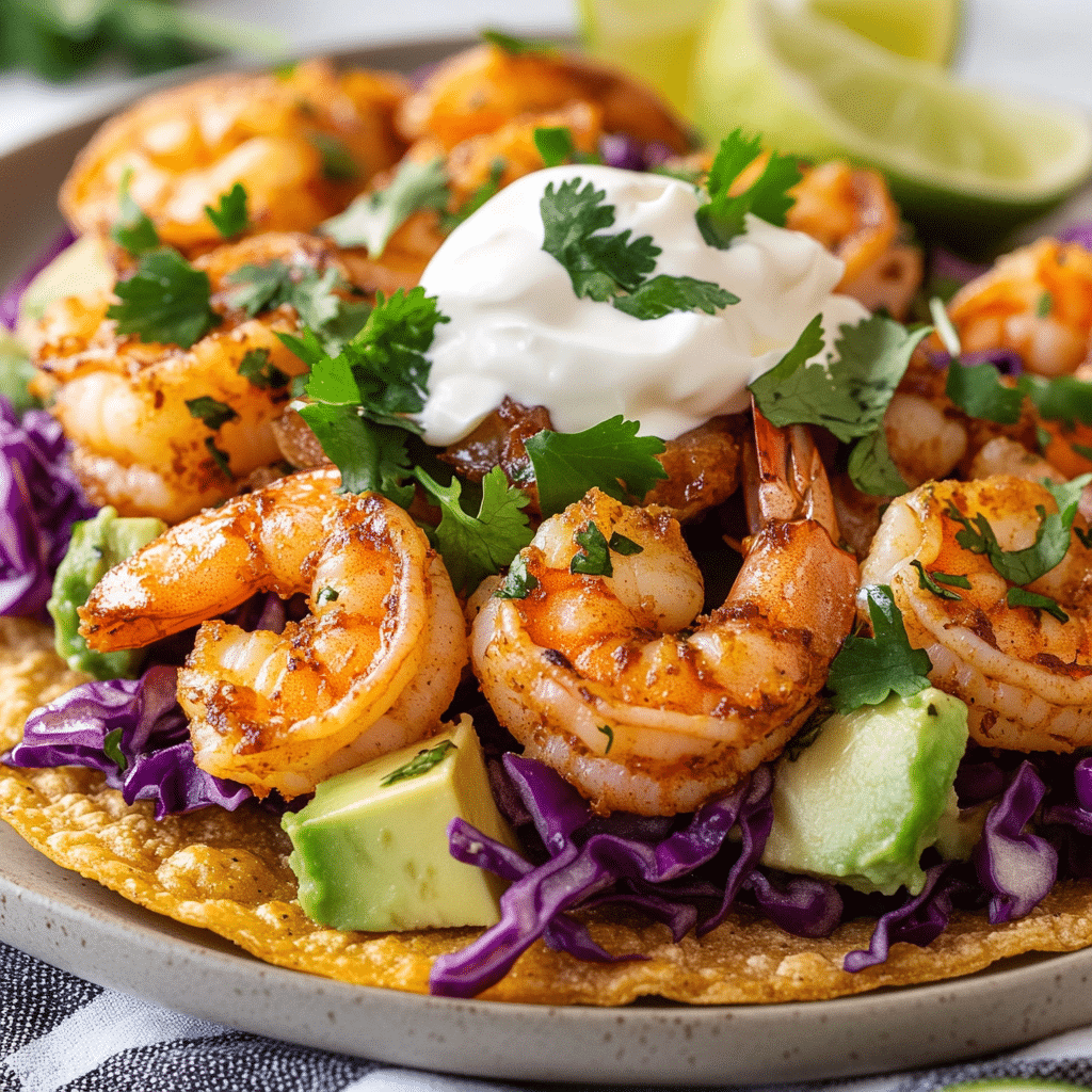 Shrimp Avocado Tostadas