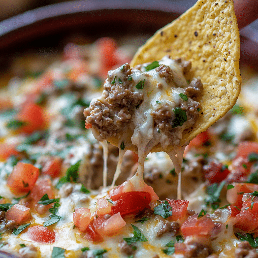 Easy Beef Queso Dip