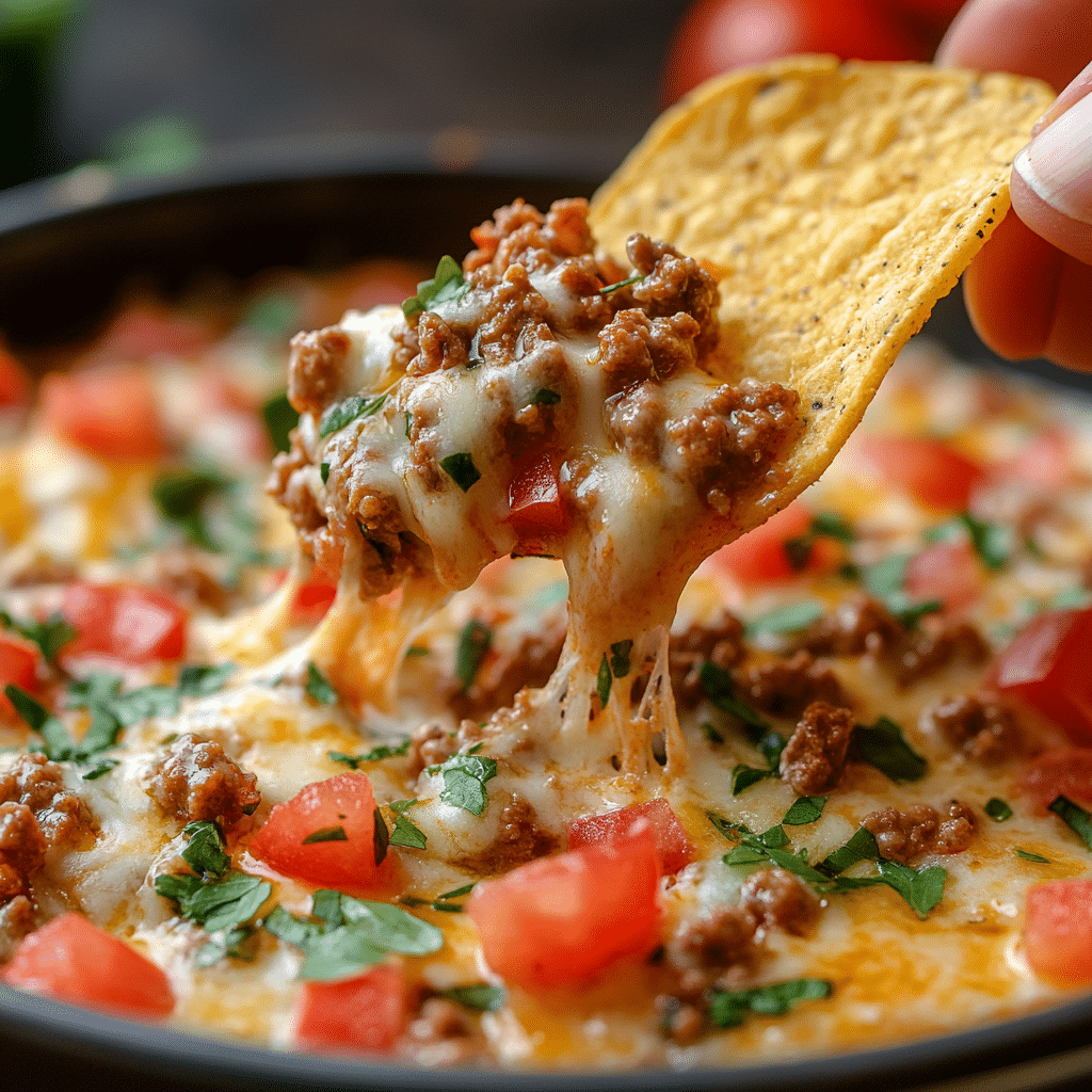 Easy Beef Queso Dip