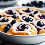 Blueberry Cinnamon Rolls with Blueberry Cream Cheese Frosting
