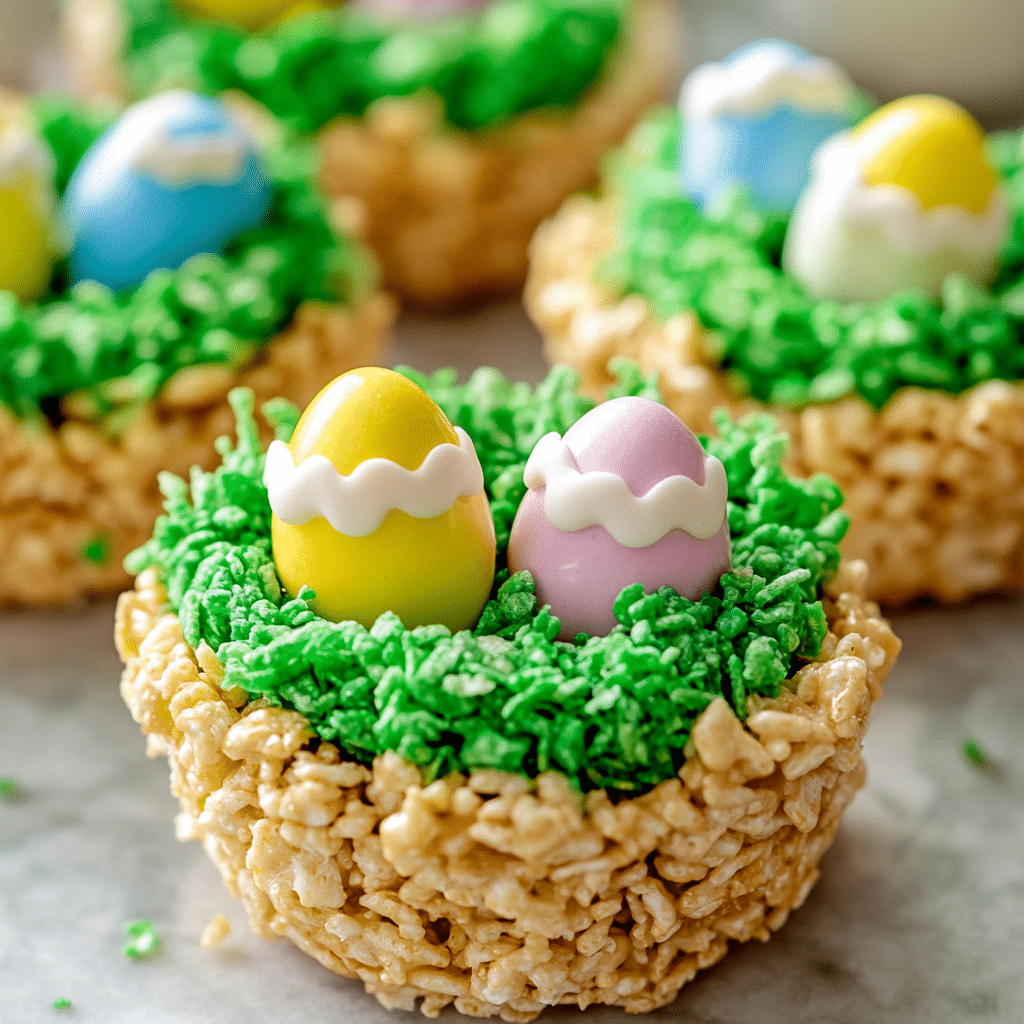Rice Krispie Easter Nests
