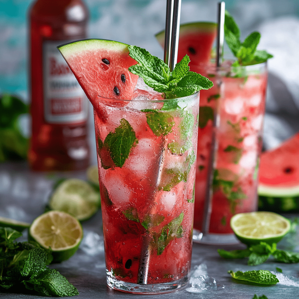 Fresh Watermelon Mojito