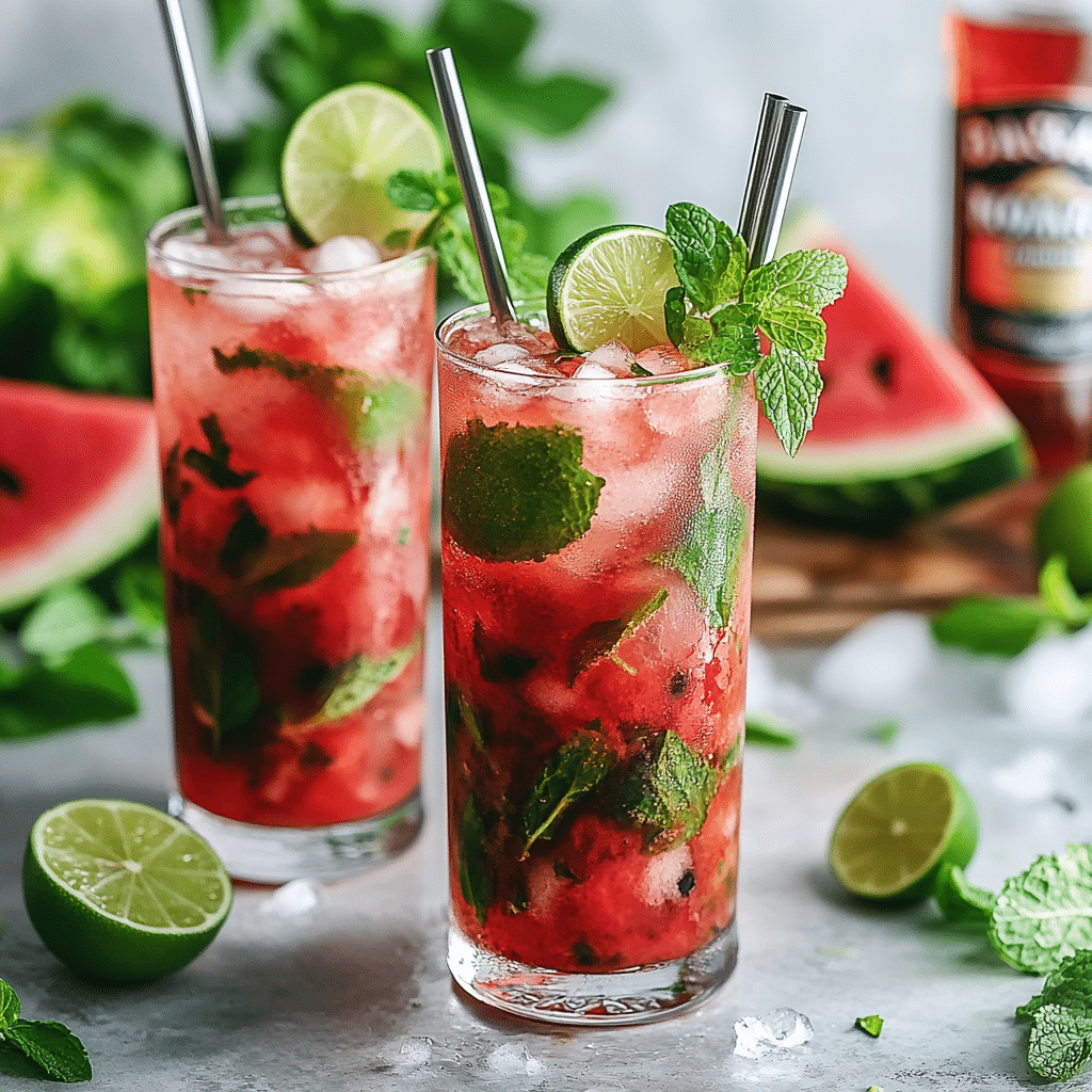 Fresh Watermelon Mojito
