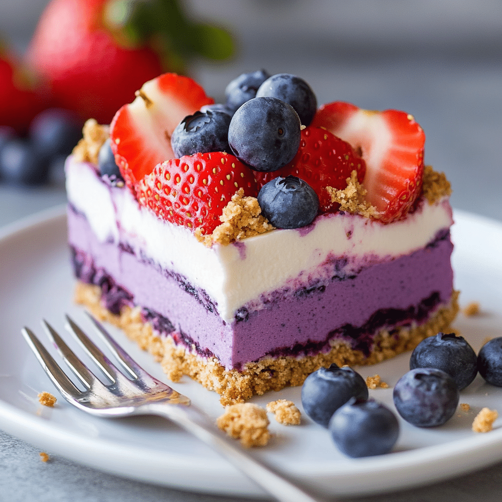 No Bake Summer Berry Lasagna