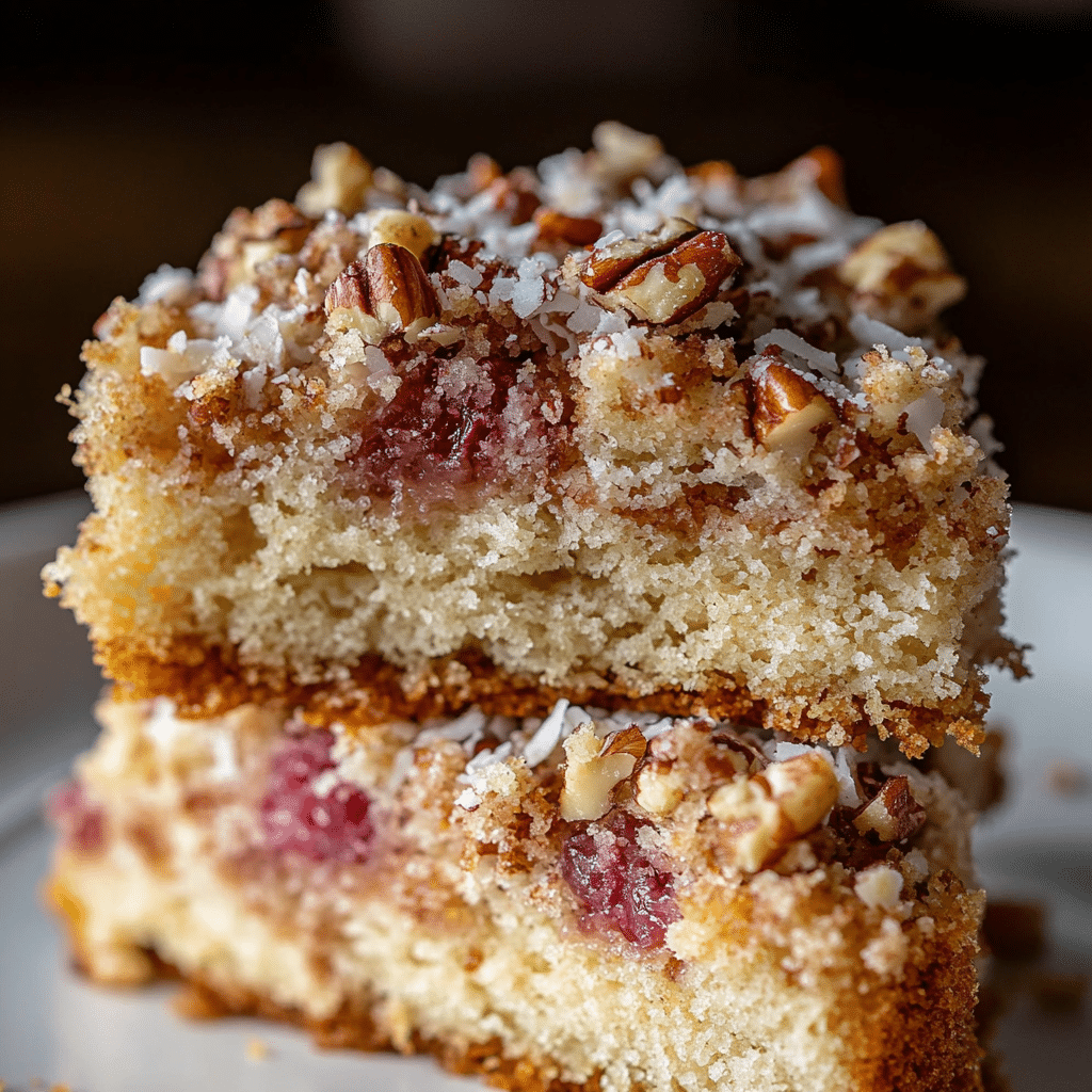 Rhubarb Streusel Coffee Cake