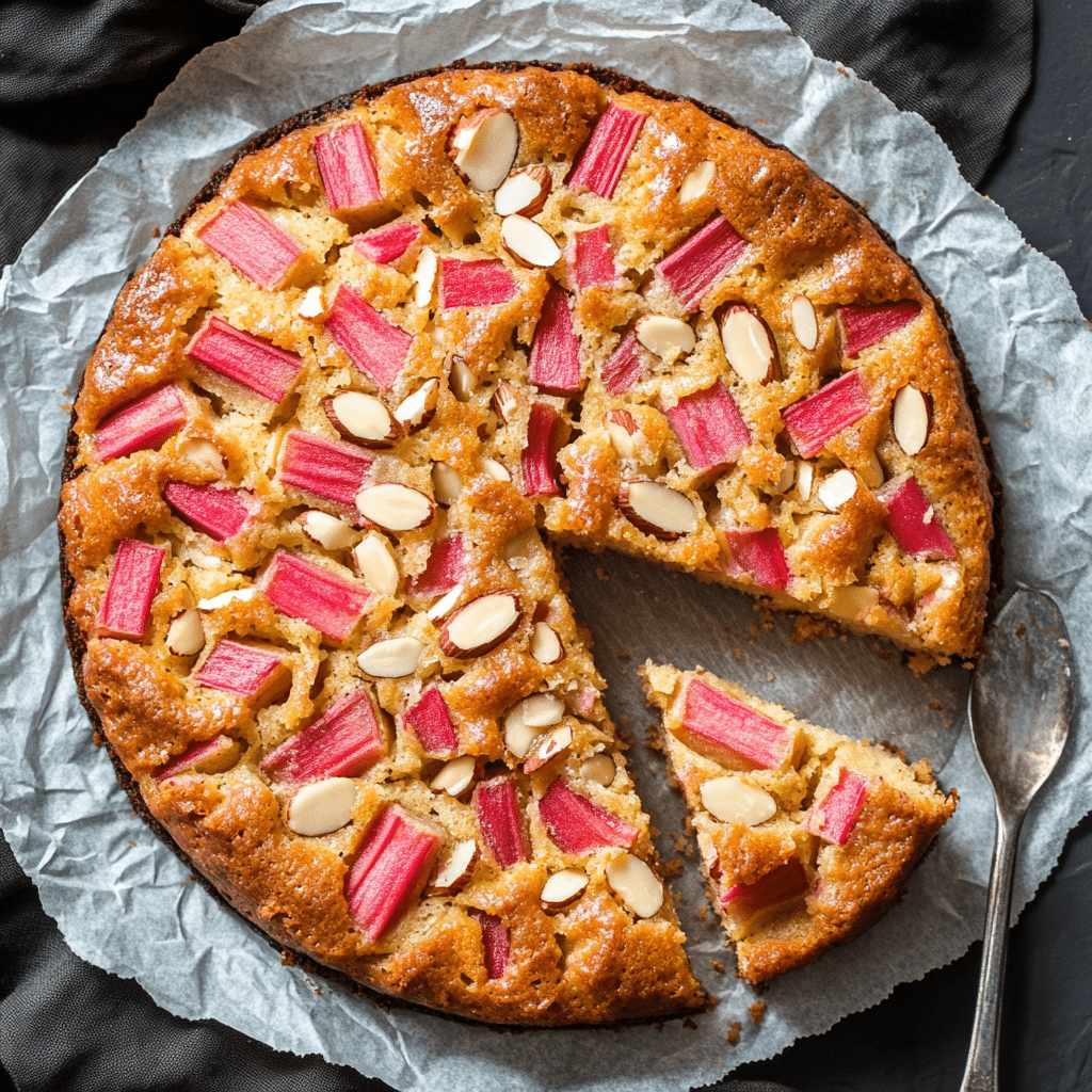 Norwegian Rhubarb and Almond Cake