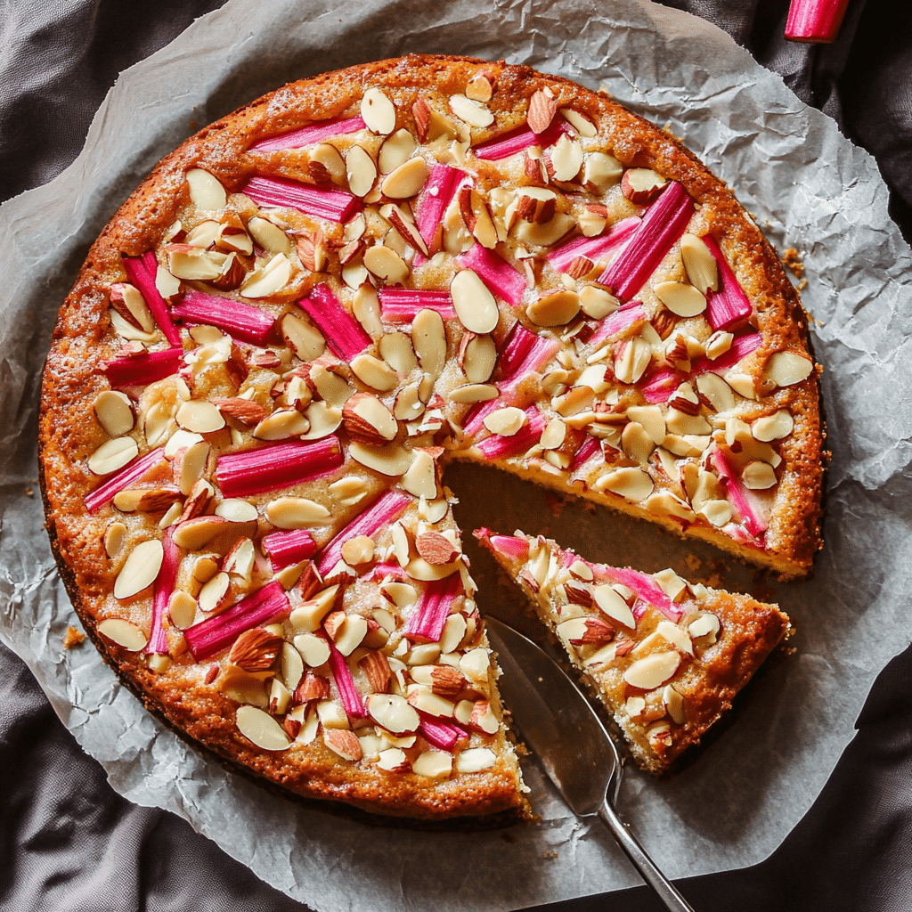 Norwegian Rhubarb and Almond Cake