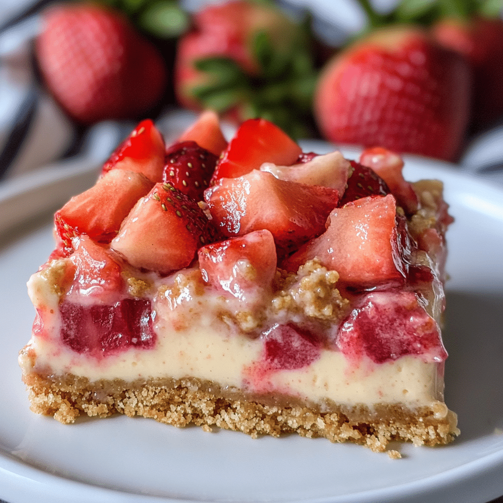 Strawberry Rhubarb Custard Dessert