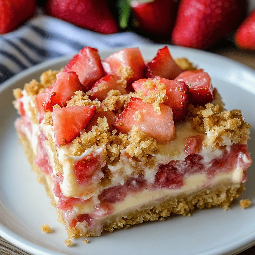 Strawberry Rhubarb Custard Dessert