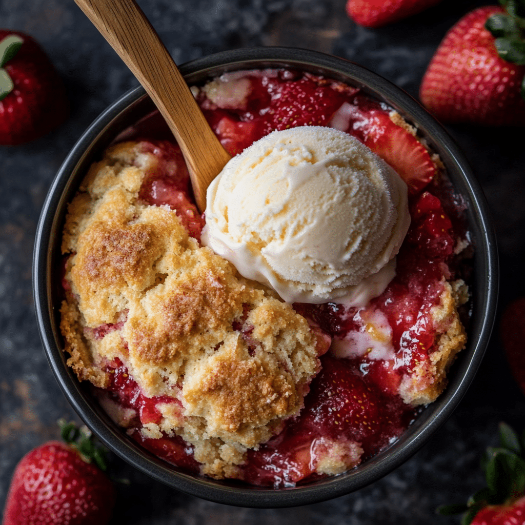 Strawberry Rhubarb Cobbler