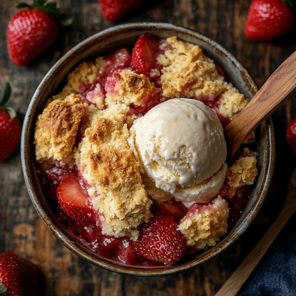 Strawberry Rhubarb Cobbler