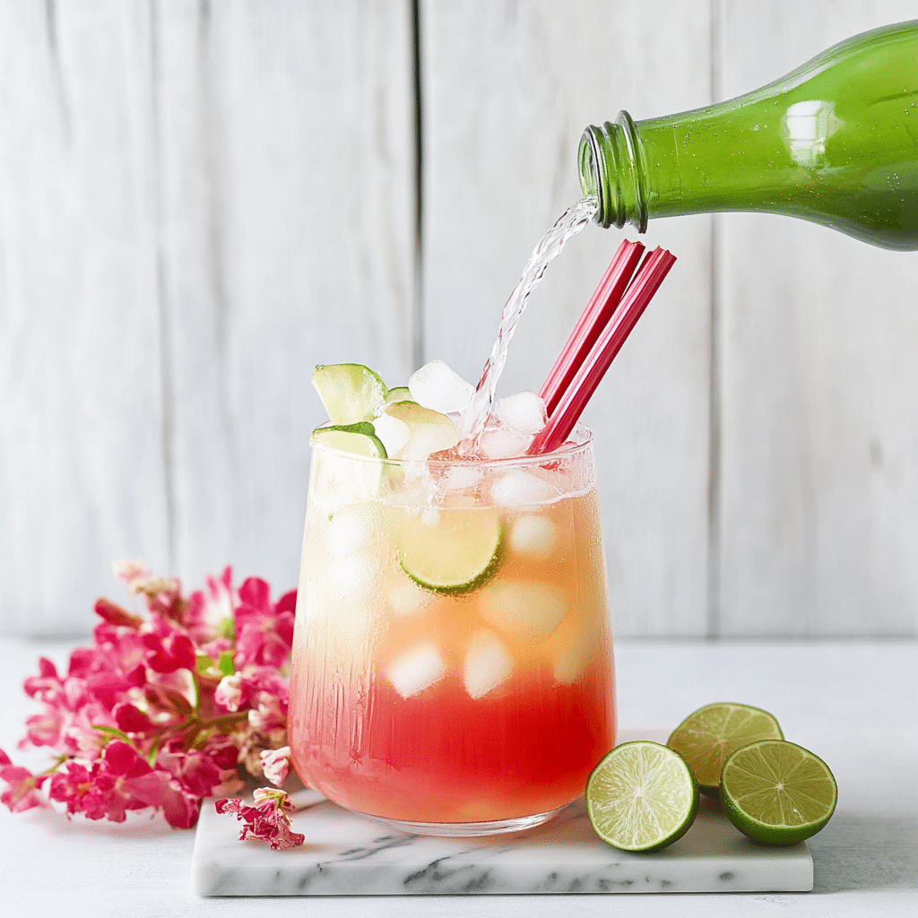 Sparkling Rhubarb Margarita
