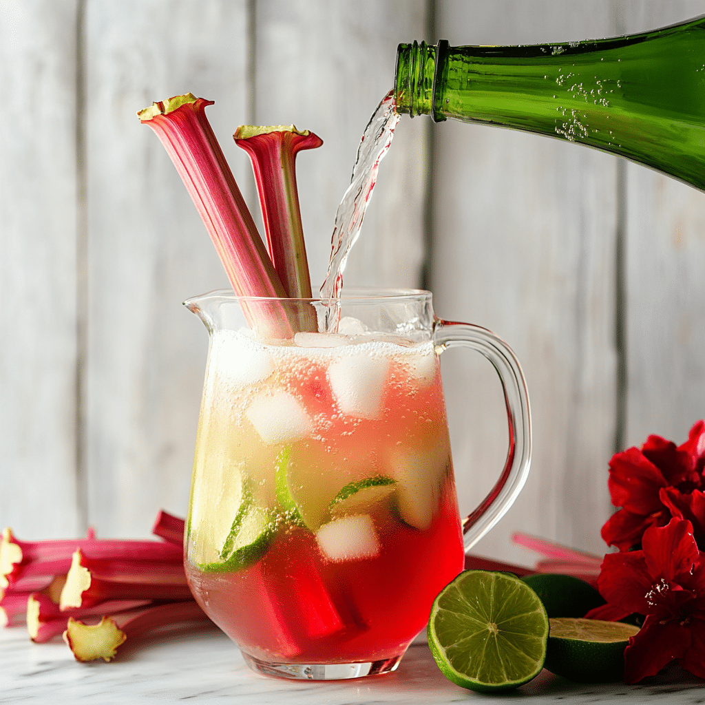 Sparkling Rhubarb Margarita