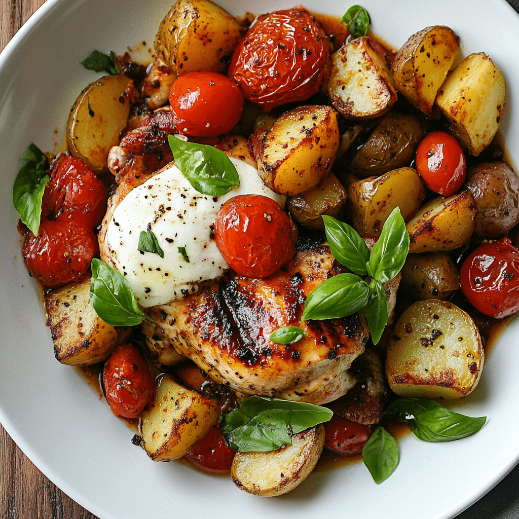 Caprese Chicken and Potatoes