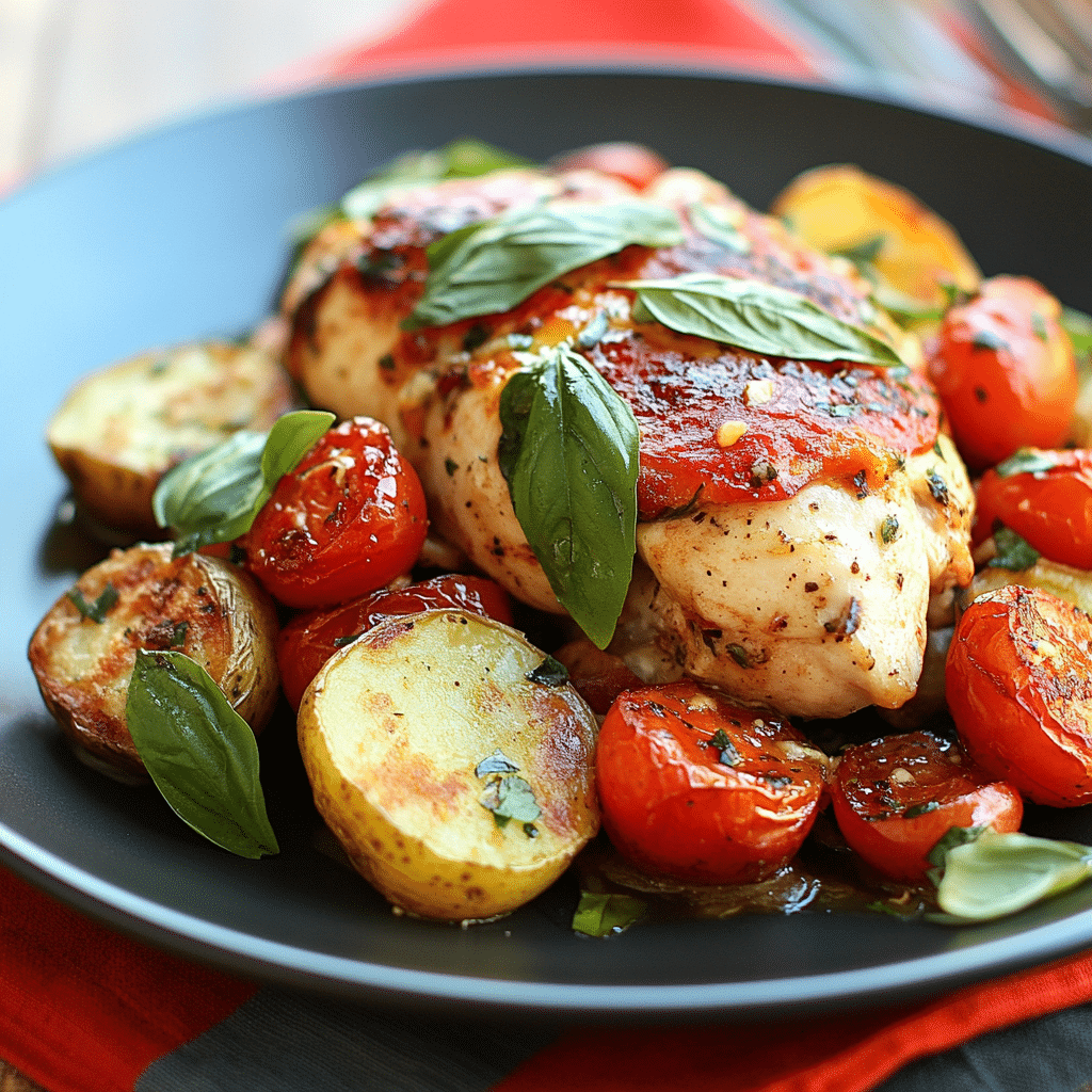 Caprese Chicken and Potatoes