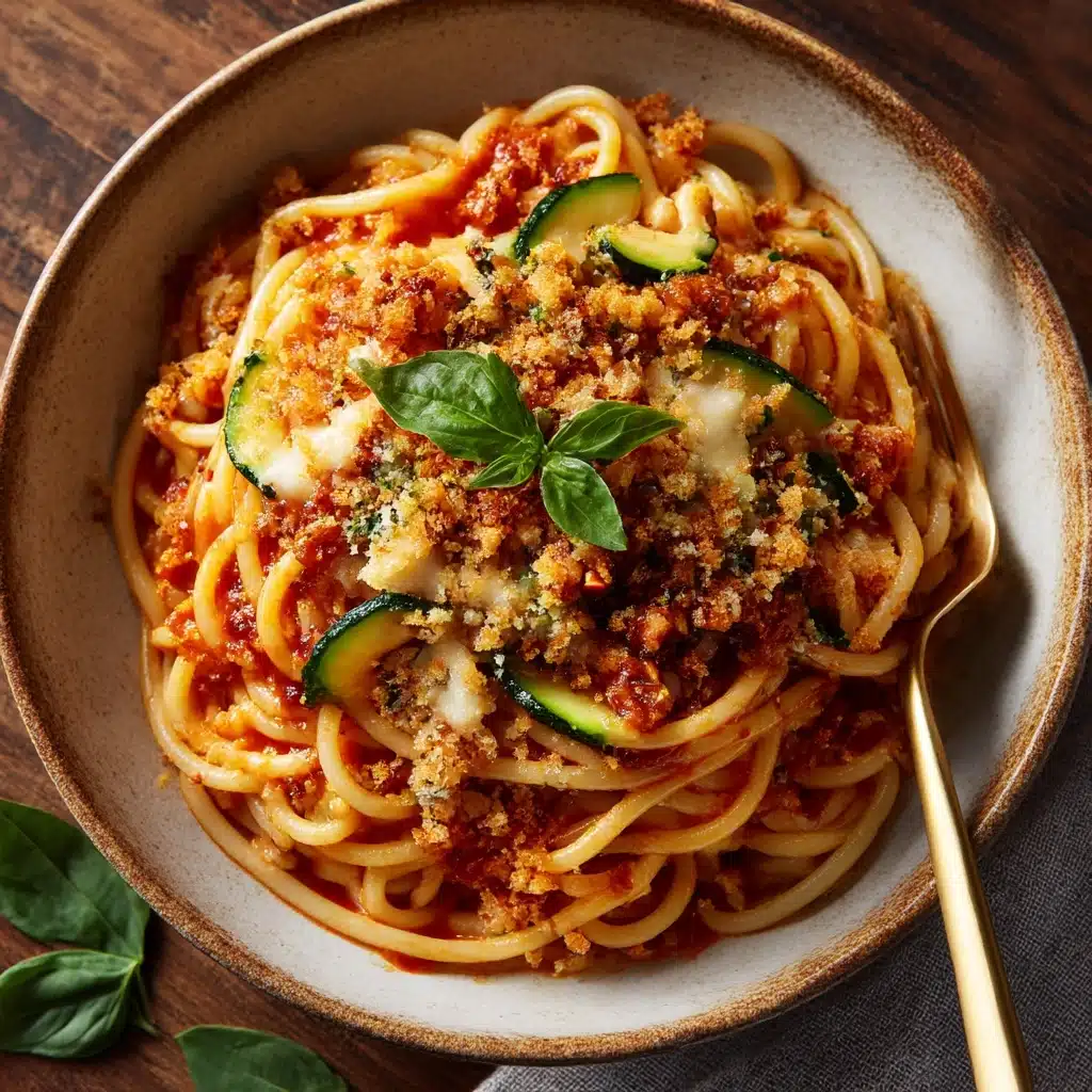 Spaghetti with Crispy Zucchini Recipe - Recipe Image