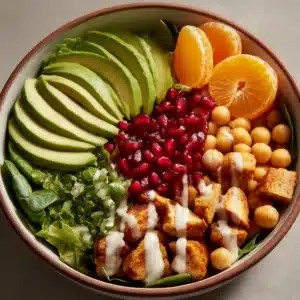 Winter Spa Salad with Lemon Chicken Recipe