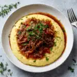 Crockpot Braised Beef Ragu with Polenta Recipe
