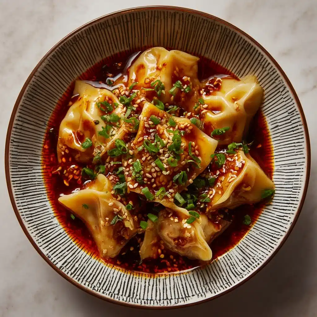 Chicken Wontons in Spicy Chili Sauce Recipe