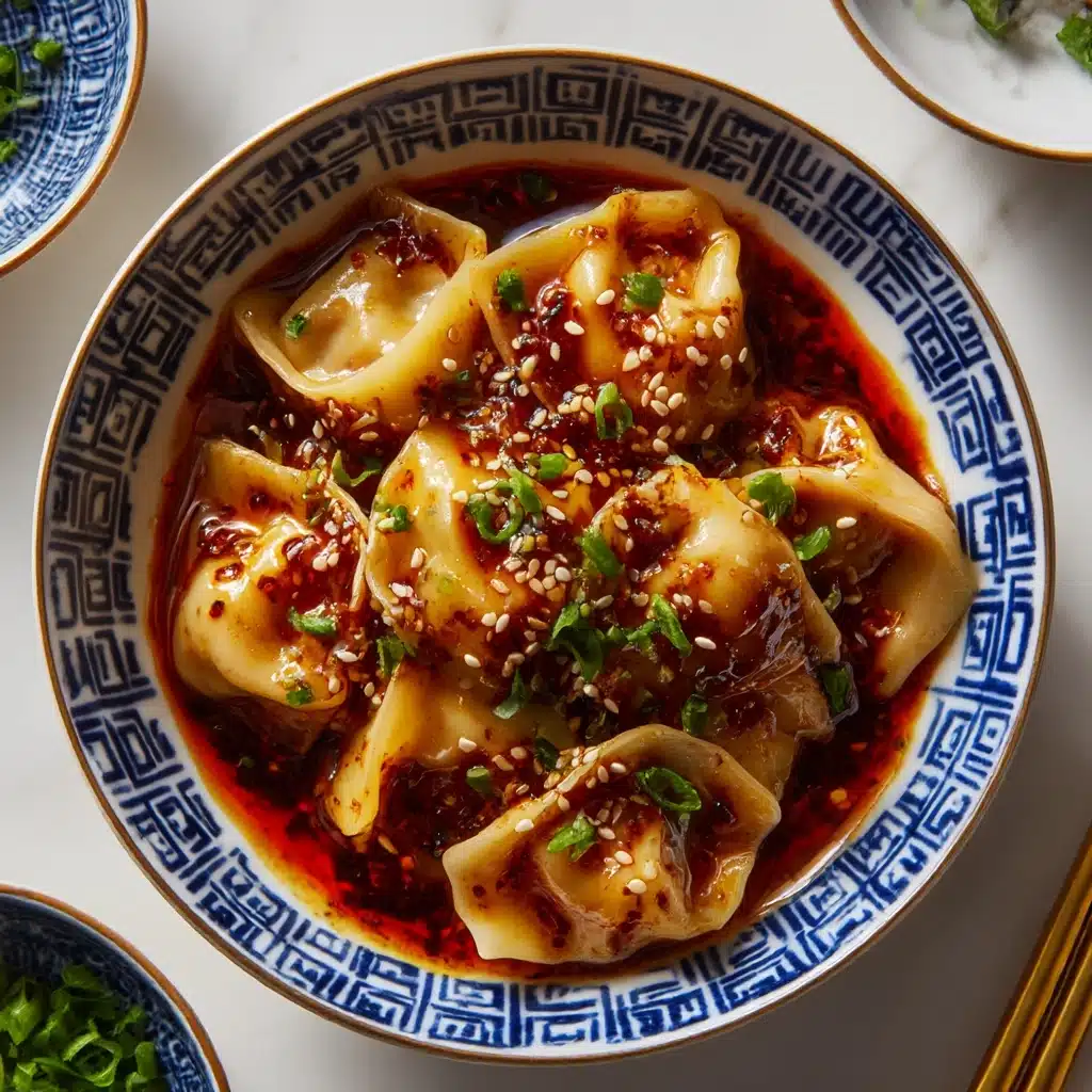 Chicken Wontons in Spicy Chili Sauce Recipe - Recipe Image