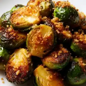 Crispy Parmesan Roasted Brussels Recipe