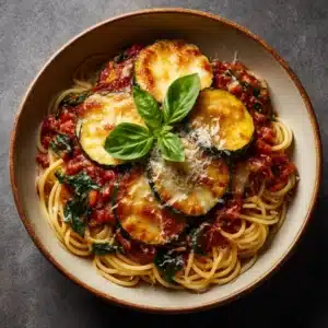 Spaghetti with Crispy Zucchini Recipe