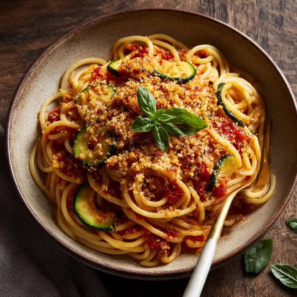 Spaghetti with Crispy Zucchini Recipe - Recipe Image