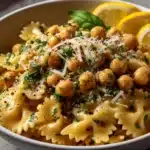 Lemon Herb Pasta Salad with Marinated Chickpeas Recipe