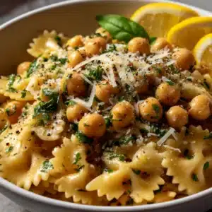 Lemon Herb Pasta Salad with Marinated Chickpeas Recipe