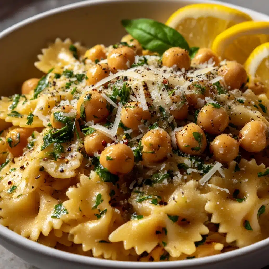 Lemon Herb Pasta Salad with Marinated Chickpeas Recipe