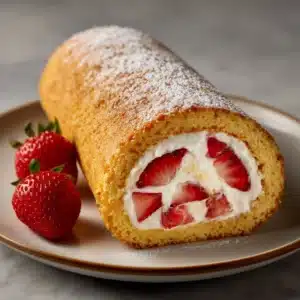Strawberry Swiss Roll Recipe