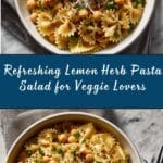Lemon Herb Pasta Salad with Marinated Chickpeas Recipe