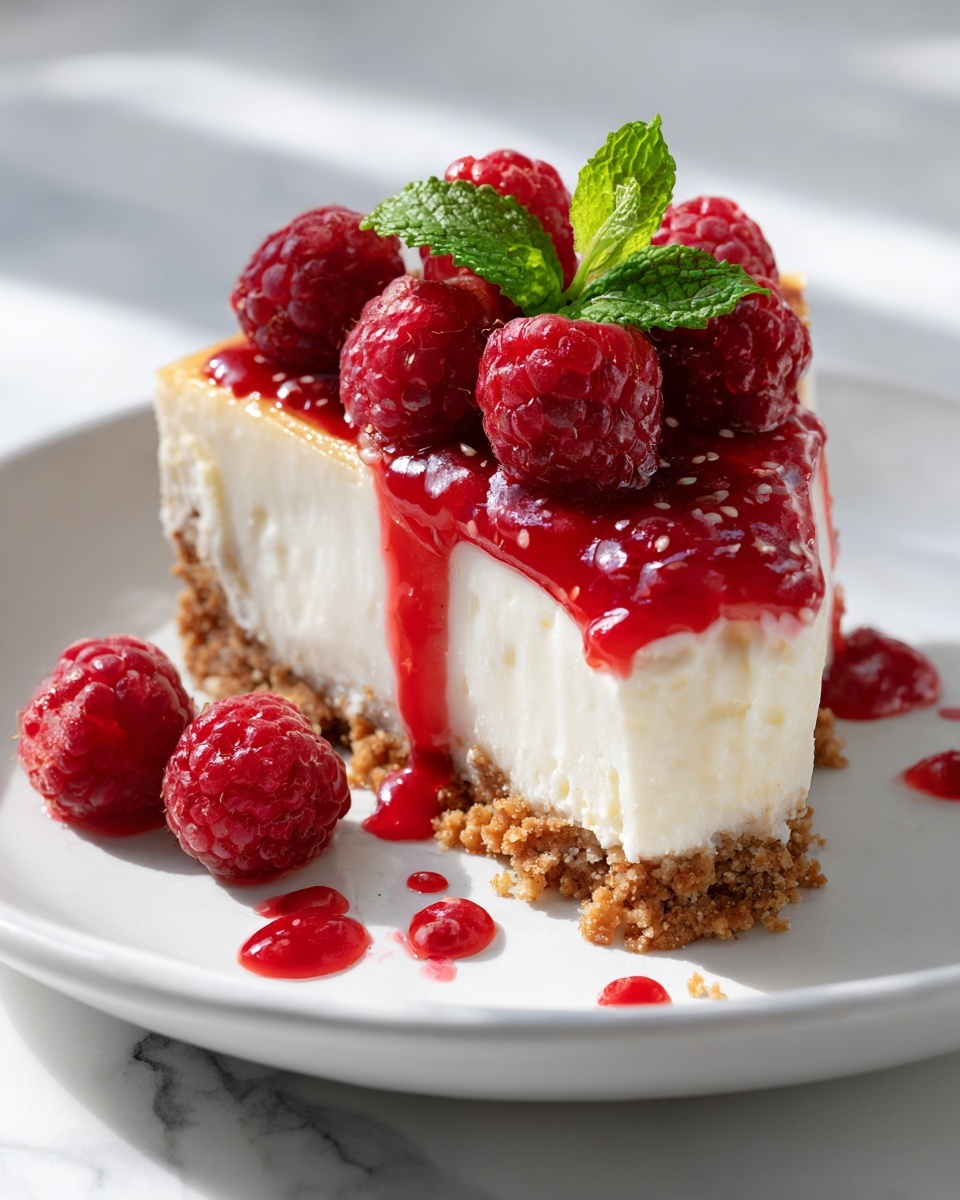 Easy Raspberry Cheesecake Recipe - Recipe Image