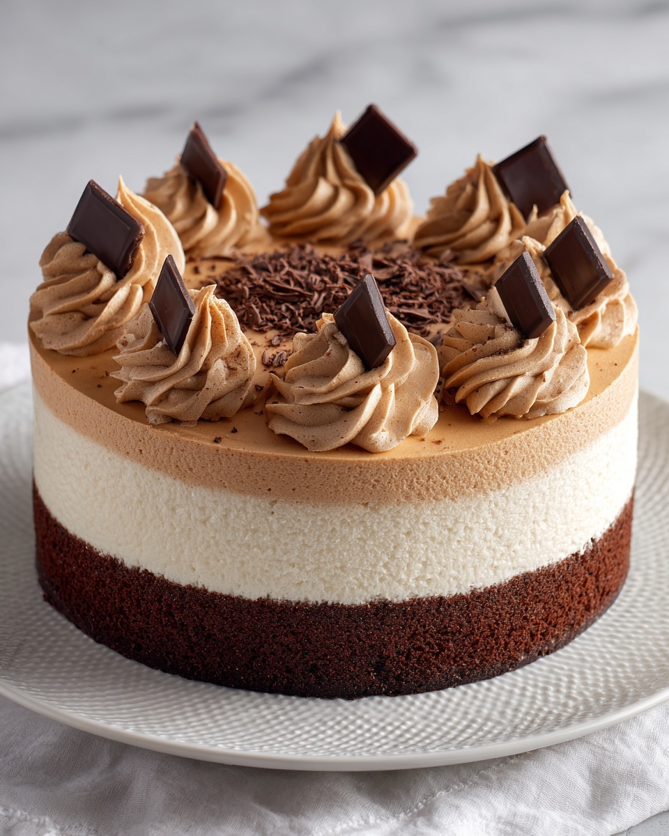 Tuxedo Cake - Triple Chocolate Mousse Cake Recipe - Recipe Image