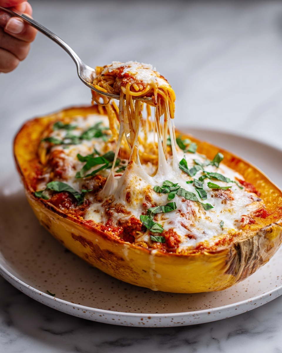 Chicken Parmesan Stuffed Spaghetti Squash Recipe - Recipe Image