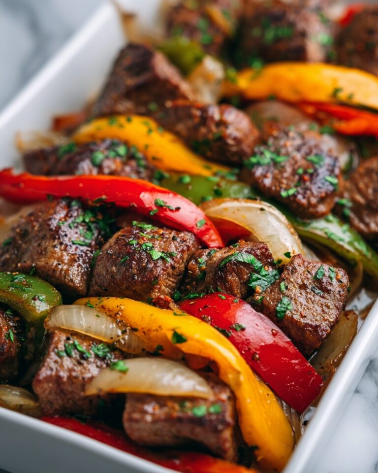 Pepper Steak with Bell Peppers and Onion Recipe