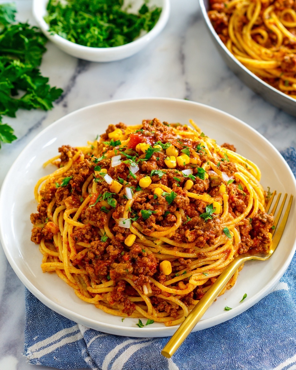 Taco Spaghetti Recipe - Recipe Image