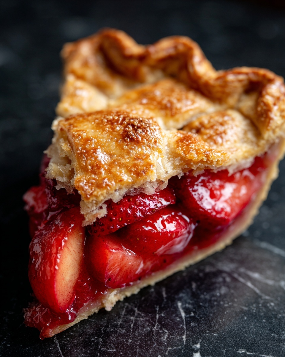 Strawberry Rhubarb Pie Recipe - Recipe Image