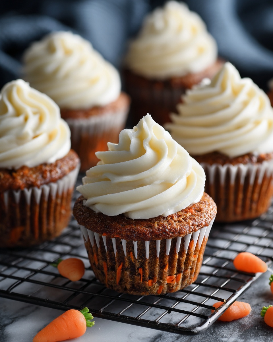 Carrot Cake Cupcakes with Cream Cheese Frosting Recipe - Recipe Image
